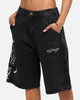 Ed Hardy Eagle Jorts Washed Black