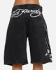 Ed Hardy Eagle Jorts Washed Black