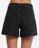 XXIII Women's High Cut A-Line Denim Shorts Washed Black