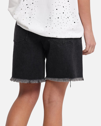 XXIII Women's Relaxed Denim Shorts Washed black
