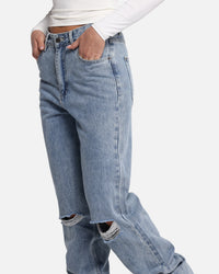 XXIII Women's Straight Leg Jeans Blue Denim