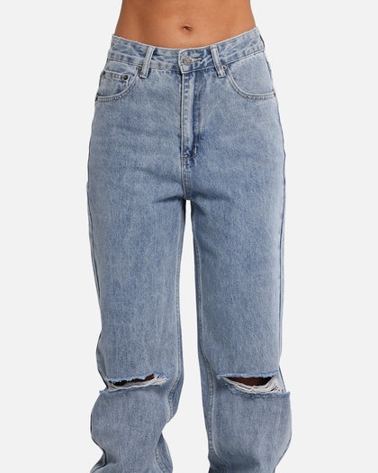 XXIII Women's Straight Leg Jeans Blue Denim