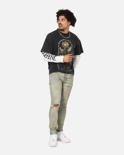Saint Morta Dynasty Dirty Distressed Jeans Dirty Denim