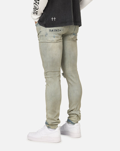 Saint Morta Dynasty Dirty Distressed Jeans Dirty Denim