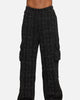 XXIII Boucle Tweed Cargo Pants Black