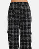 XXIII Boucle Tweed Cargo Pants Black/White