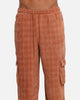 XXIII Boucle Tweed Cargo Pants Rust