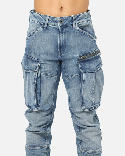 G-Star Rovic Zip 3D Tapered Denim Jeans Faded Blue Culture Kings