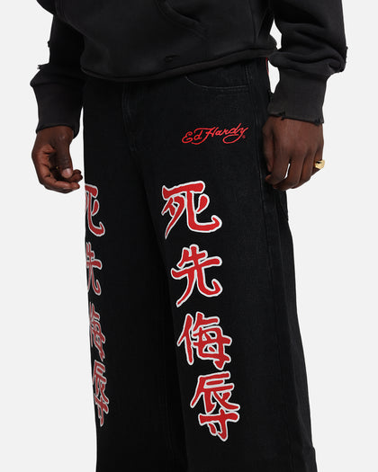 Ed Hardy Death Before Dishonour Jeans Black