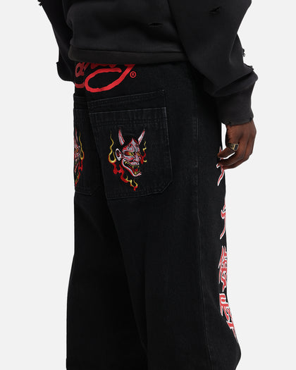 Ed Hardy Death Before Dishonour Jeans Black