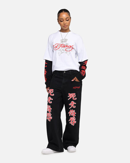 Ed Hardy Death Before Dishonour Jeans Black