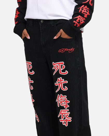 Ed Hardy Death Before Dishonour Jeans Black