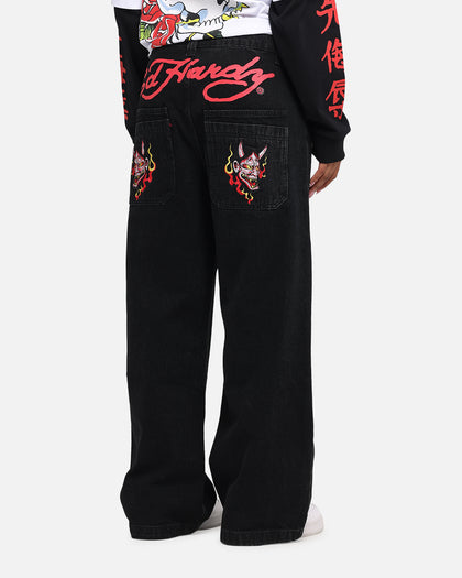 Ed Hardy Death Before Dishonour Jeans Black