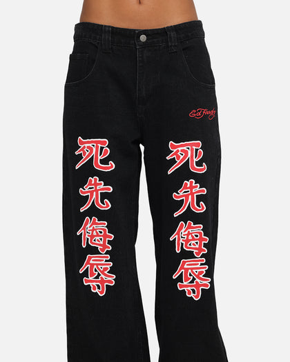 Ed Hardy Death Before Dishonour Jeans Black