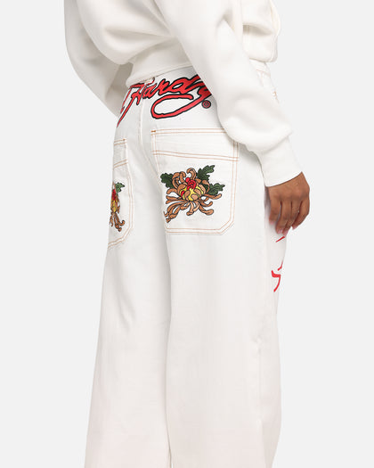 Ed Hardy Death Before Dishonour Jeans Off White
