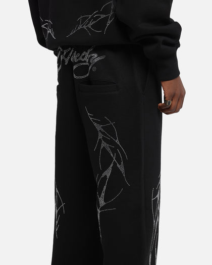 Ed Hardy Cyber Rhinestone Track Pants Black