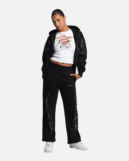 Ed Hardy Cyber Rhinestone Track Pants Black