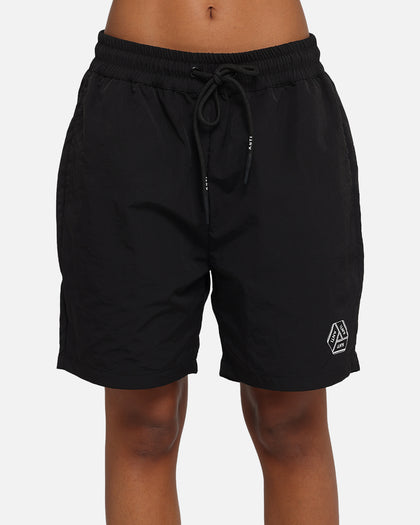 The Anti Order Reverse Logo Nylon Shorts Black