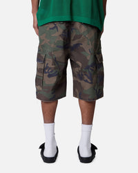 MNML Baggy Distressed Cargo Shorts Camo