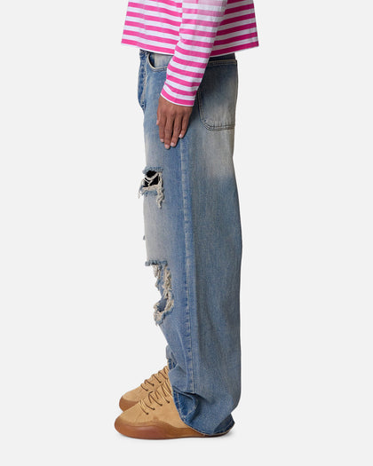 MNML Blowout Rave Denim Jeans Vintage Blue