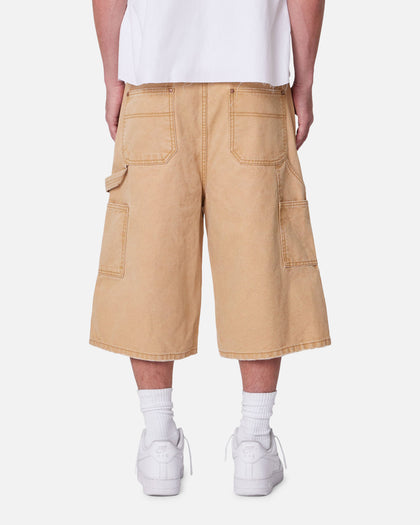 MNML Ultra Baggy Carpenter Shorts Washed Tan