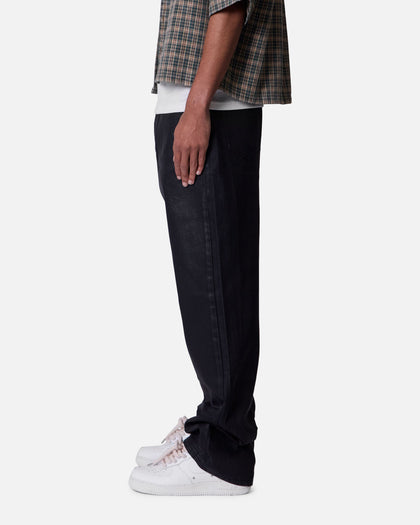 MNML Ultra Baggy Denim Jeans Waxed Black