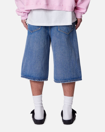 MNML Ultra Baggy Denim Shorts Raw Blue