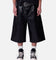 MNML Ultra Baggy Leather Shorts Black