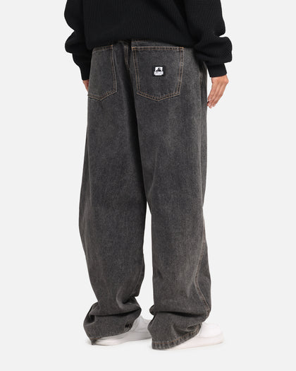 X-Large Baggy Bull Denim 91 Pants Washed Black