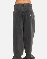 X-Large Baggy Bull Denim 91 Pants Washed Black