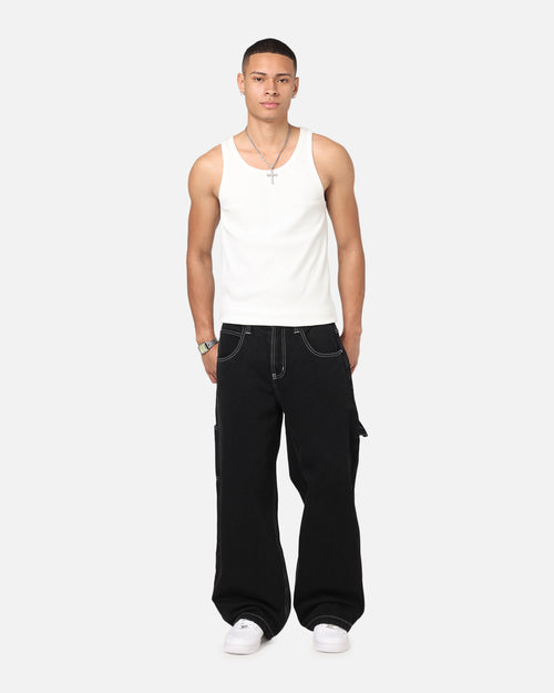 Saint Morta Amplus Fray Carpenter Jeans Contrast Black