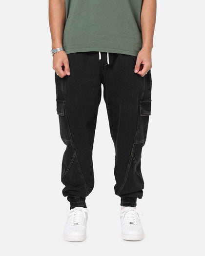 Saint Morta Rodeo Denim Joggers Black Shadow