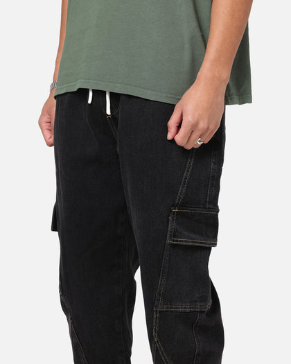 Saint Morta Rodeo Denim Joggers Black Shadow