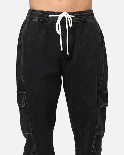Saint Morta Rodeo Denim Joggers Black Shadow