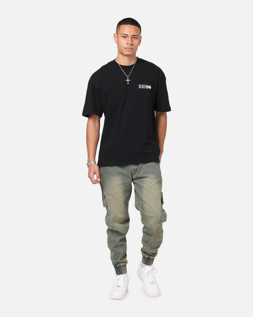 Saint Morta Rodeo Denim Joggers Dirty Blue