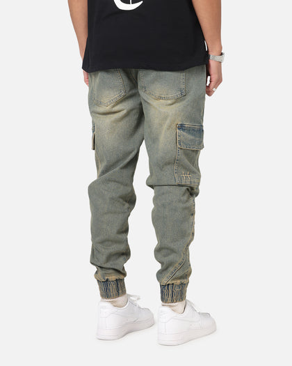 Saint Morta Rodeo Denim Joggers Dirty Blue