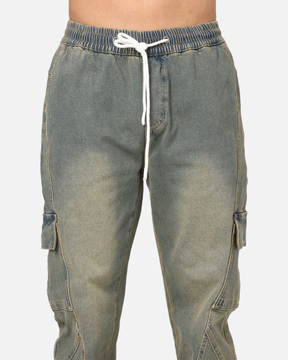 Saint Morta Rodeo Denim Joggers Dirty Blue