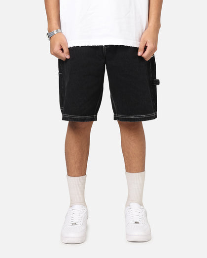 Saint Morta Amplus Fray Carpenter Jort Shorts Contrast Black