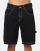 Saint Morta Amplus Fray Carpenter Jort Shorts Contrast Black