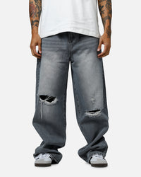MNML Baggy Blowout Denim Jeans Washed Grey