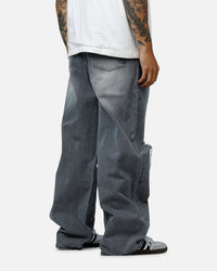 MNML Baggy Blowout Denim Jeans Washed Grey