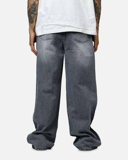 MNML Baggy Blowout Denim Jeans Washed Grey