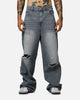 MNML Baggy Blowout Denim Jeans Washed Grey