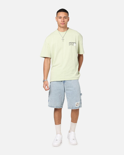 Carre Distressed Carpenter Jorts Light Blue Wash