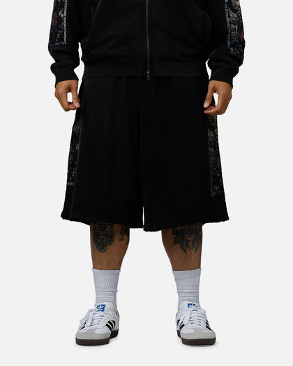 Saint Morta Kingdomcome Baggy Sweat Shorts Vintage Black