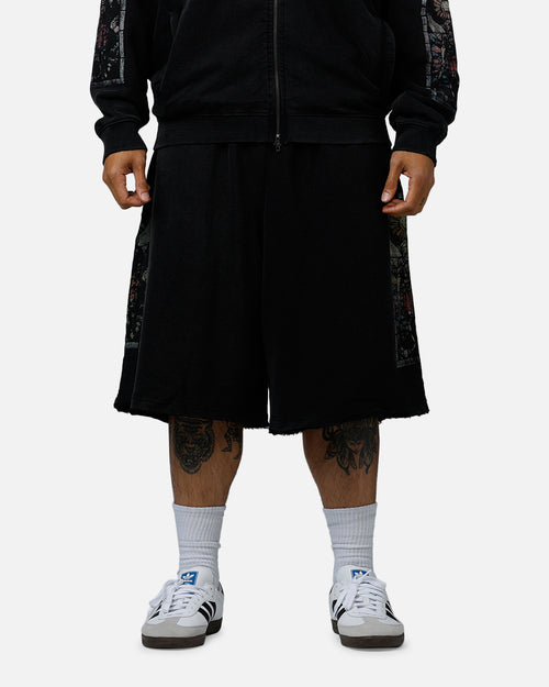 Saint Morta Kingdomcome Baggy Sweat Shorts Vintage Black