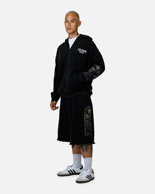 Saint Morta Kingdomcome Baggy Sweat Shorts Vintage Black