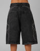 Loiter Goth Clique Jorts Black