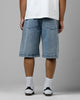 Loiter Goth Clique Jorts Blue Denim