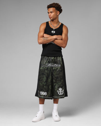 Loiter Fight Club 3 Quarter Shorts Woodland Camo